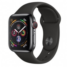 Apple Watch Series 4 GPS + LTE 40mm Black Steel w. Black Sport b. Black Steel (MTUN2)