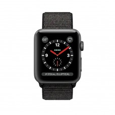 Apple Watch Series 3 (GPS + Cellular) 38mm Space Gray Aluminium Case with Black Sport Loop (MRQE2)