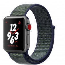 Apple Watch Nike + Series 3 (GPS + Cellular) 38mm Space Gray Aluminum Case with Midnight Fog Nike Sport Loop (MQLA2, MQMD2)