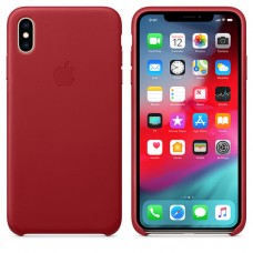 Apple iPhone XS Max Leather Case - PRODUCT RED (MRWQ2)